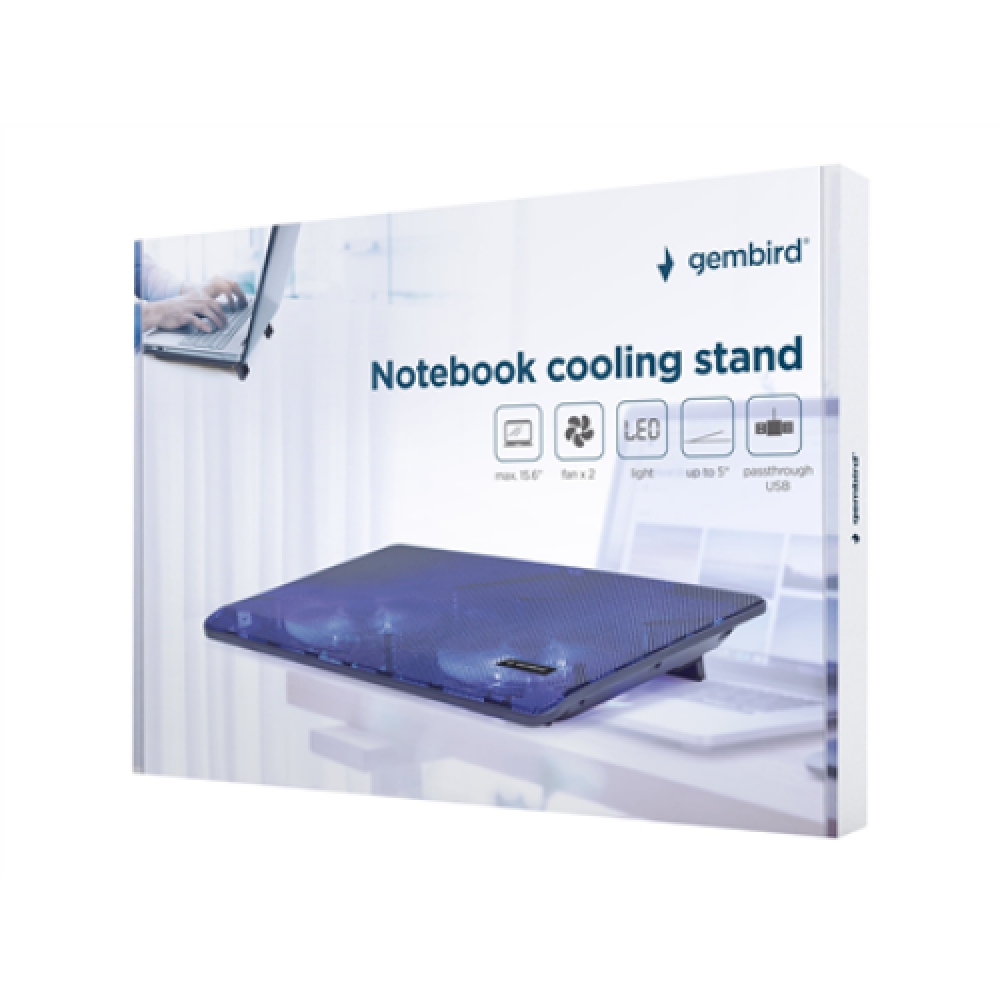 Gembird , Fits up to size 15.6 , Notebook Cooling Stand , NBS-2F15-05
