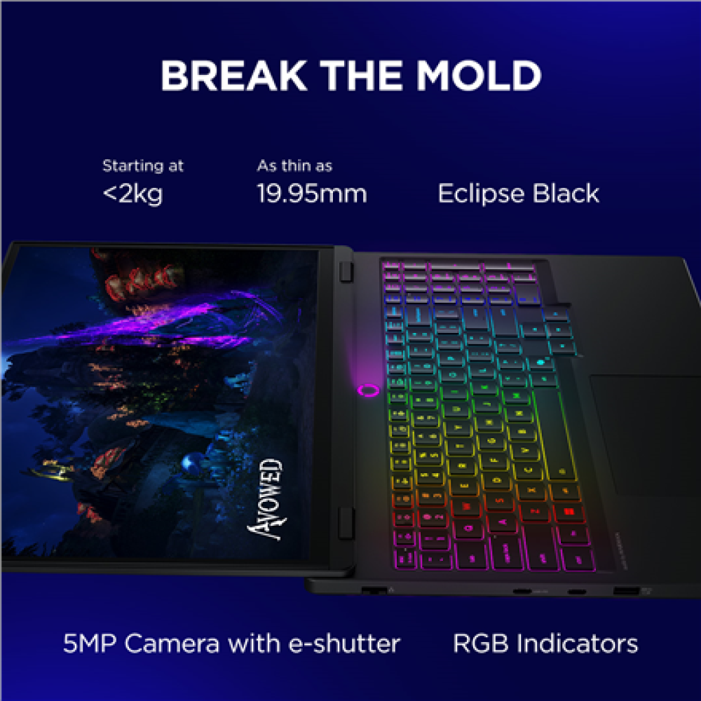 Lenovo Legion 5 15IRX10 , Eclipse Black , 15.1 , OLED , WQXGA , 2560 x 1600 pixels , Intel Core i7 , i7-13650HX , 24 (2x12) GB , SO-DIMM DDR5 , Solid-state drive capacity 1000 GB , NVIDIA GeForce RTX 5060 , GDDR7 , 8 GB , Windows 11 Home , 802.11be , Blue