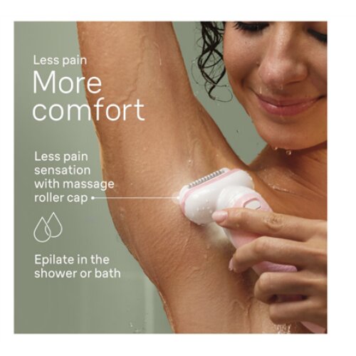 Braun Epilator , 9-011 3D Silk-epil 9 Flex , Operating time (max) 50 min , Number of power levels 2 , Wet & Dry , White/Gold