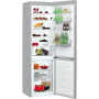 INDESIT , LI9 S1E S , Refrigerator , Energy efficiency class F , Free standing , Combi , Height 201.3 cm , Fridge net capacity 261 L , Freezer net capacity 111 L , 39 dB , Silver