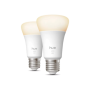 Philips Hue W 810 A60 2P EU , E27 , 7 W , Warm white to cool white light , Bluetooth, Zigbee