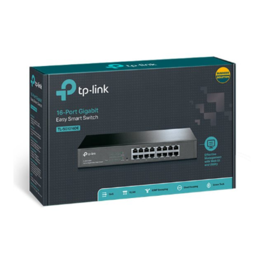 TP-LINK , Switch , TL-SG1016DE , Web Managed , Rackmountable , Gigabit Ethernet (copper) ports quantity 16 , 36 month(s)
