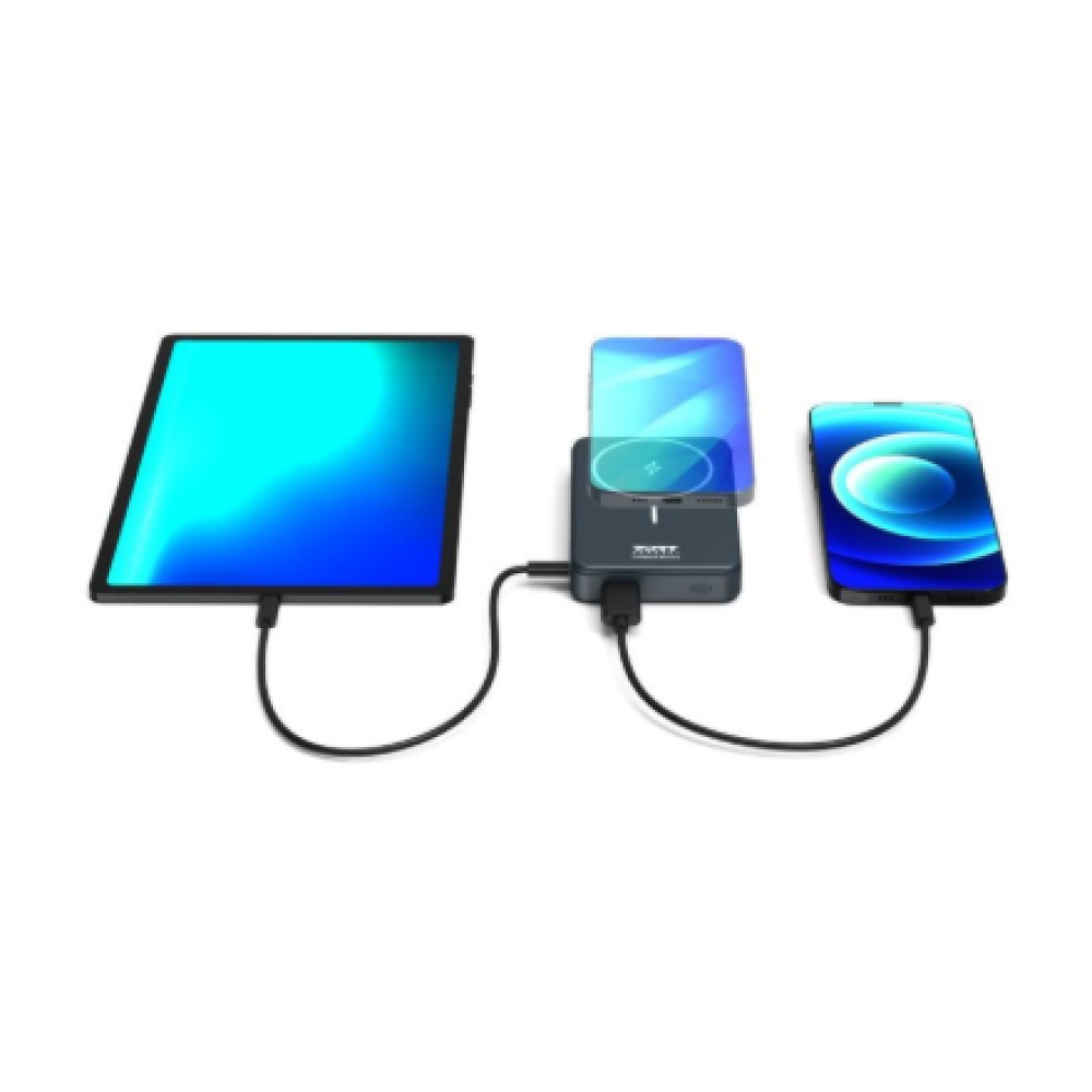 PORT CONNECT Powerbank 10 000 mAh - Wireless Qi2 , PORT CONNECT