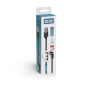 ColorWay Cable 3in1 (Lightning+MicroUSB+Type-C) Magnetic Rotation 540° 2.4А, 1m , CW-CBUU037-BK