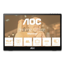 AOC 16T3EA , 16 , IPS , FHD , 16:9 , 60 Hz , 4 ms , 1920 x 1080 pixels , 250 cd/m² , Black