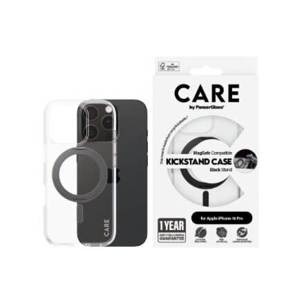 CARE Feature Case , Back cover , Apple , iPhone 16 Pro , Recycled plastic , Transparent , MagSafe