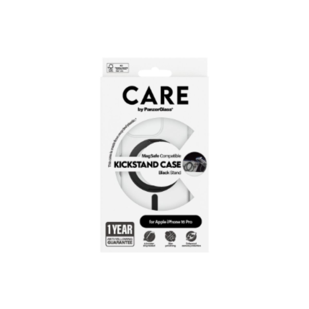 CARE Feature Case , Back cover , Apple , iPhone 16 Pro , Recycled plastic , Transparent , MagSafe