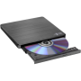 H.L Data Storage , Ultra Slim Portable DVD-Writer , GP60NB60 , Interface USB 2.0 , DVD±R/RW , CD read speed 24 x , CD write speed 24 x , Black , Desktop/Notebook