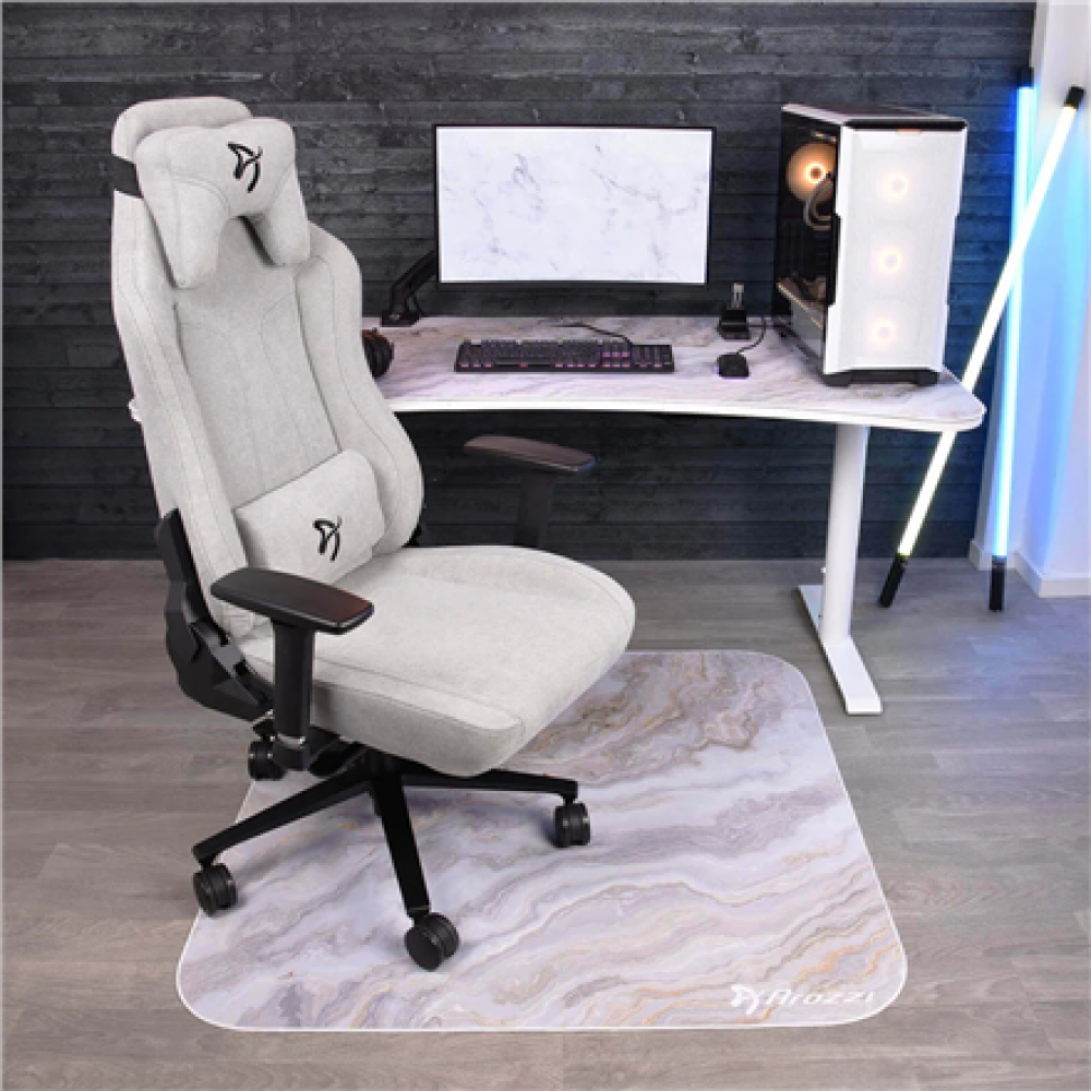 Arozzi Zona Square Floor Pad , White Marble