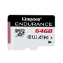 Kingston , Endurance , UHS-I U1 , 64 GB , micro SDXC , Flash memory class 10