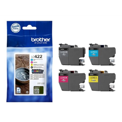 Brother LC422VALDR , Ink Cartridge , Black, Cyan, Magenta, Yellow