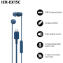Sony Earbuds , IER‑EX15C , Wired , In-ear , Microphone , Blue