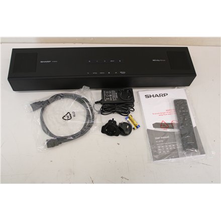 SALE OUT. , Sharp , 2.0.2 Compact Dolby Atmos Soundbar , HT-SB700 , 140 W , DEMO , Bluetooth , Black , Wireless connection