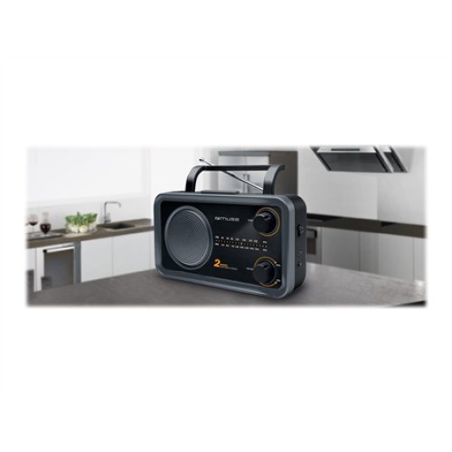 Muse , 2-bands portable radio , M-06DS , AUX in , Grey