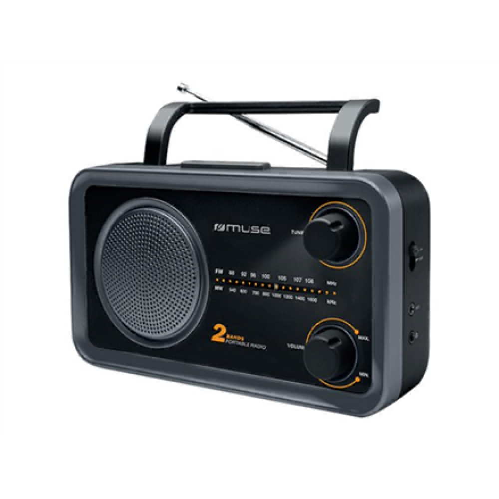 Muse , 2-bands portable radio , M-06DS , AUX in , Grey