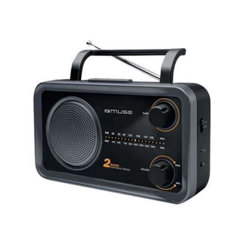 Muse , 2-bands portable radio , M-06DS , AUX in , Grey