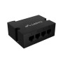 Lanberg , Switch PoE Extender 1xIn 3xOut Fast Ethernet Din Rail at 30W metal clips , DIN-FE4-AT-30W