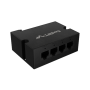 Lanberg Switch PoE Extender 1xIn 3xOut Fast Ethernet Din Rail at 30W metal clips , DIN-FE4-AT-30W