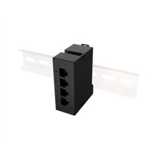 Lanberg , Switch PoE Extender 1xIn 3xOut Fast Ethernet Din Rail at 30W metal clips , DIN-FE4-AT-30W