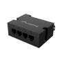 Lanberg Switch PoE Extender 1xIn 3xOut Fast Ethernet Din Rail at 30W metal clips , DIN-FE4-AT-30W