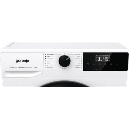 Gorenje , Washing Machine , W11NHPI84AS , Energy efficiency class A , Front loading , Washing capacity 8 kg , 1400 RPM , Depth 54 cm , Width 60 cm , Display , LED , Steam function , White