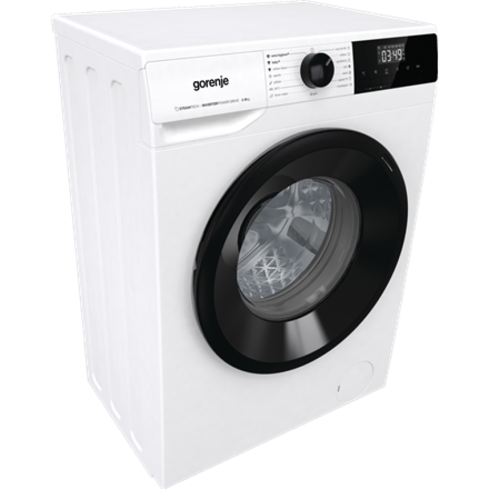 Gorenje , Washing Machine , W11NHPI84AS , Energy efficiency class A , Front loading , Washing capacity 8 kg , 1400 RPM , Depth 54 cm , Width 60 cm , Display , LED , Steam function , White