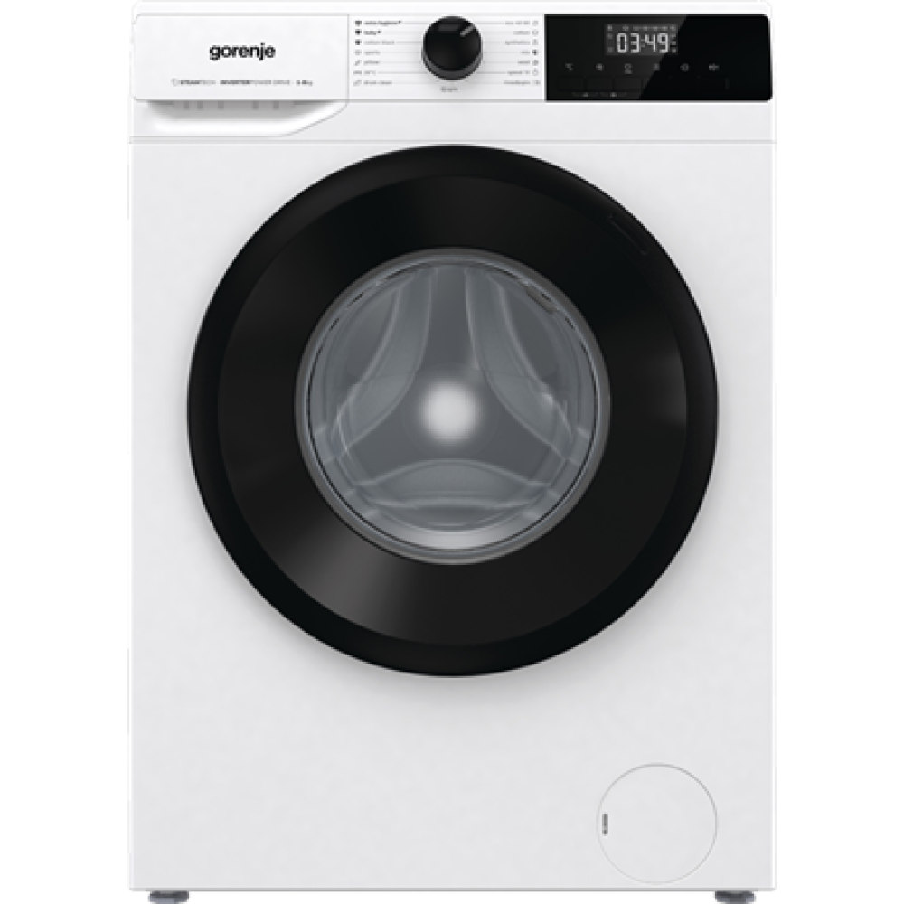 Gorenje , Washing Machine , W11NHPI84AS , Energy efficiency class A , Front loading , Washing capacity 8 kg , 1400 RPM , Depth 54 cm , Width 60 cm , Display , LED , Steam function , White