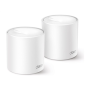 AX1500 Whole Home Mesh Wi-Fi 6 System , Deco X10 (2-pack) , 802.11ax , 10/100/1000 Mbit/s , Ethernet LAN (RJ-45) ports 1 , Mesh Support Yes , MU-MiMO Yes , No mobile broadband , Antenna type Internal