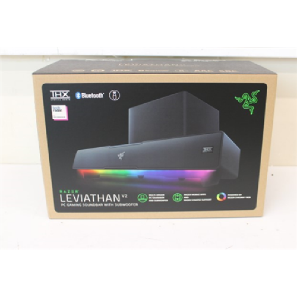 SALE OUT. Razer Leviathan V2, Gaming Soundbar, DAMAGED PACKAGING, SCRATCHES , Razer Gaming Soundbar , Leviathan V2 , DAMAGED PACKAGING, SCRATCHES , Bluetooth , Black , Wireless connection