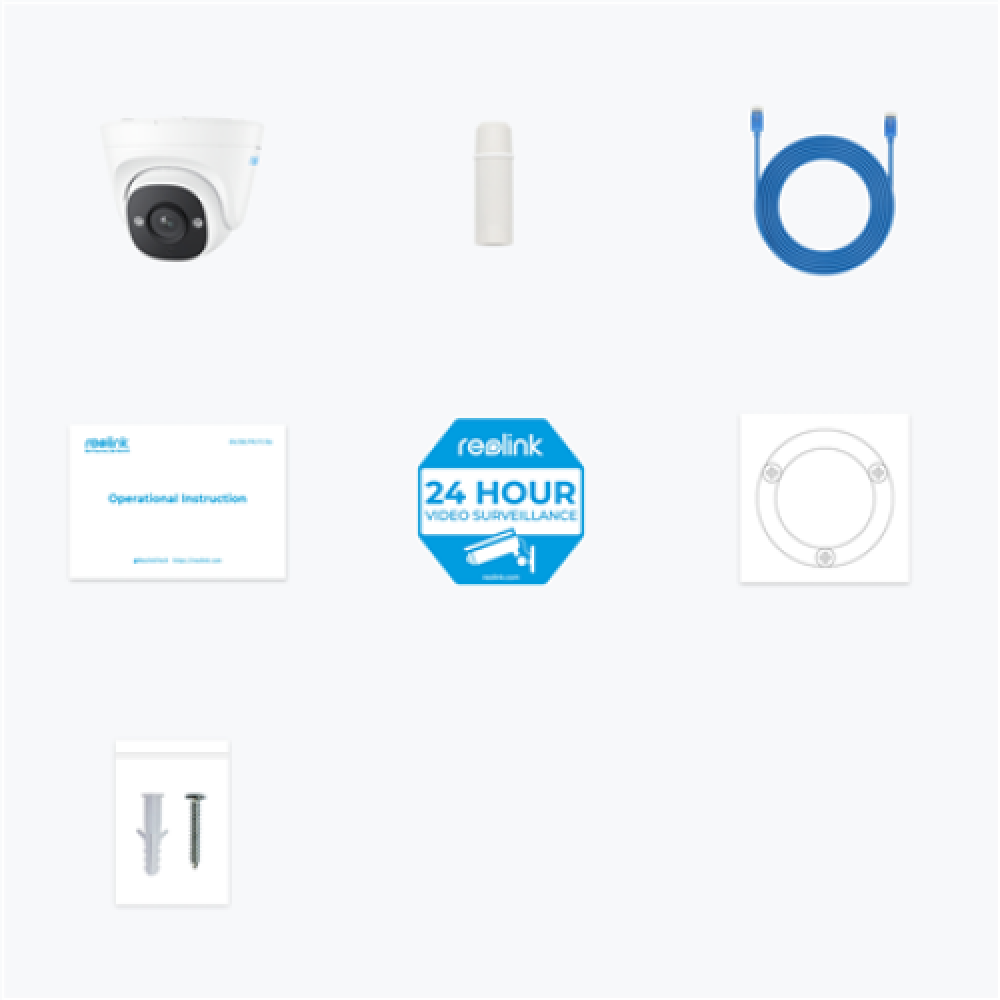 Reolink , IP Camera with Accurate Person and Vehicle , P324 , Dome , 5 MP , 2.8 mm , IP66 , H.264 , Micro SD, Max. 256 GB