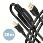 AXAGON USB Repeater Cable, 20 m , ADR-220B , USB Type A to USB Type B