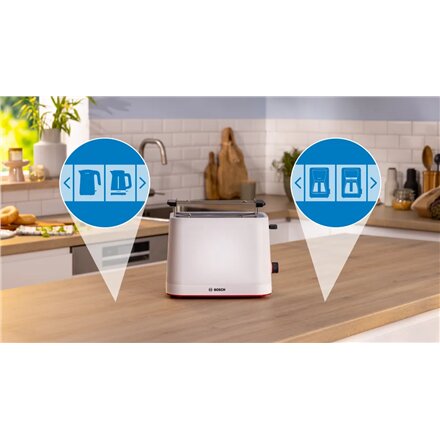 Bosch Compact Toaster , TAT3M121 MyMoment , Number of slots 2 , Housing material Plastic , White