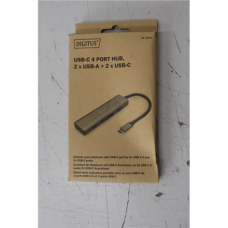 SALE OUT. Digitus USB-C 4 Port HUB 2x USB-A + 2x USB-C Gen2 , Digitus USB-C 4 Port HUB 2x USB-A + 2x USB-C Gen2 , DA-70245 , USB-C Hub DAMAGED PACKAGING