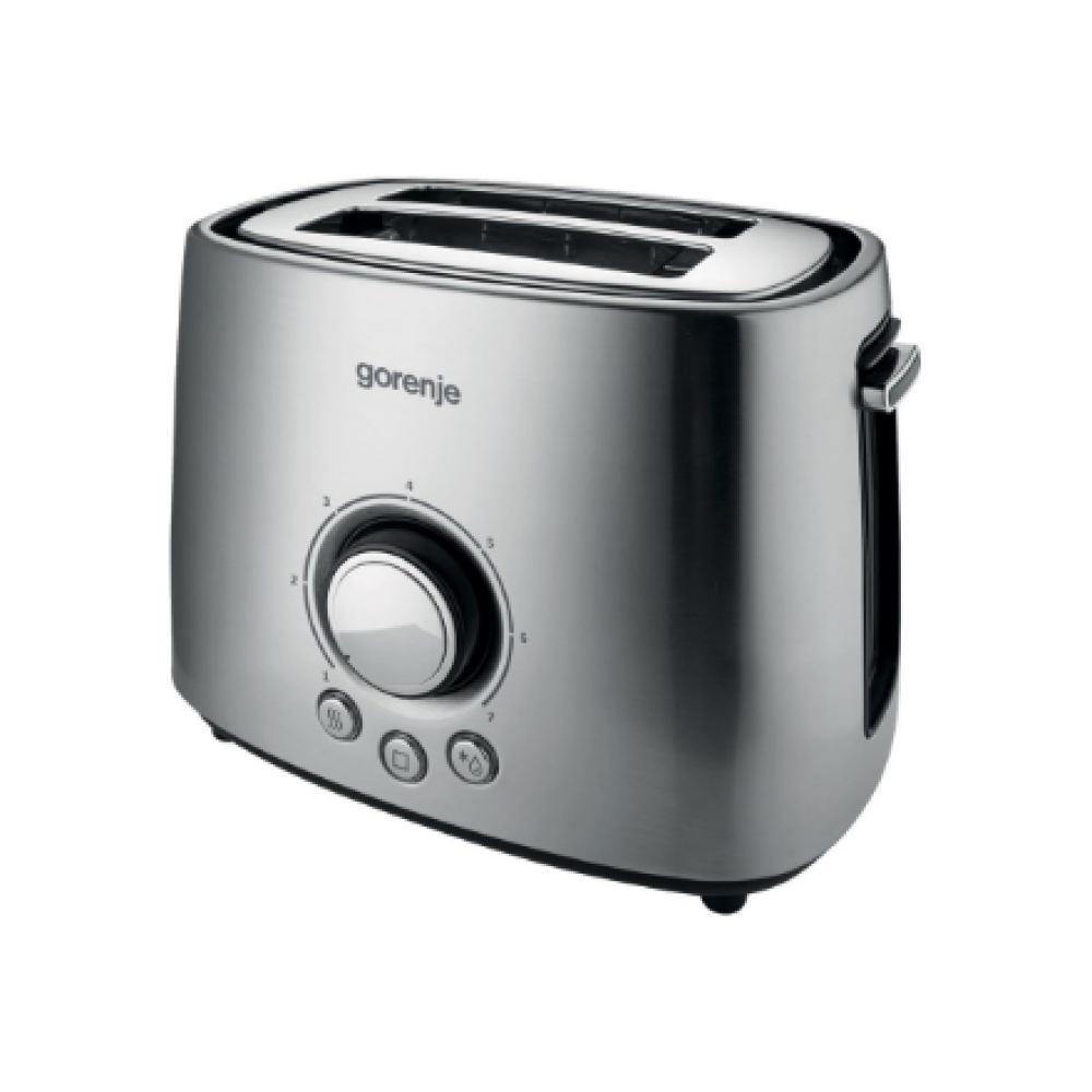 Gorenje , Toaster , T1000E , Power 1000 W , Number of slots 2 , Housing material Metal , Stainless Steel
