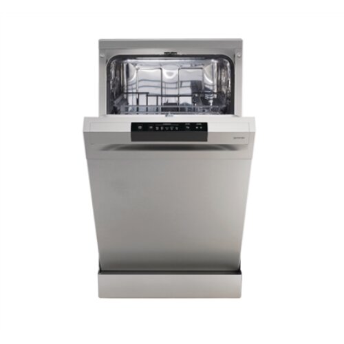 Gorenje Dishwasher , GS520E15S , Free standing , Width 45 cm , Number of place settings 9 , Number of programs 5 , Energy efficiency class E , Display , AquaStop function , Grey