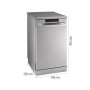 Gorenje Dishwasher , GS520E15S , Free standing , Width 45 cm , Number of place settings 9 , Number of programs 5 , Energy efficiency class E , Display , AquaStop function , Grey