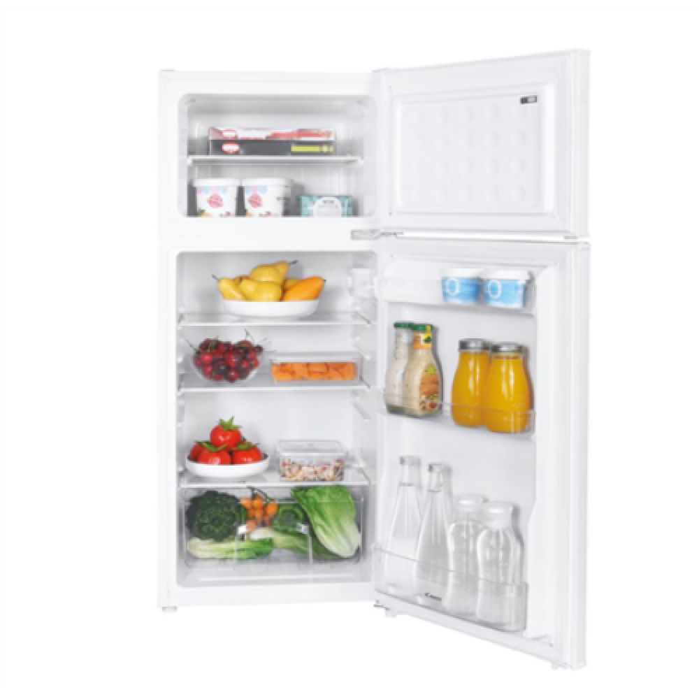 Candy , Refrigerator , CHDS 412FW , Energy efficiency class F , Free standing , Double Door , Height 116 cm , Fridge net capacity 92 L , Freezer net capacity 33 L , 40 dB , White