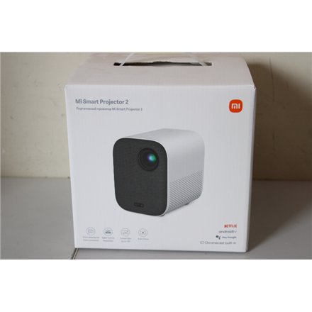 SALE OUT. Xiaomi Mi Smart Projector 2 EU , Xiaomi 2 , Full HD (1920x1080) , 500 ANSI lumens , White/Grey , LED Light Source with DLP technology , Android TV 9.0 , USED , Wi-Fi