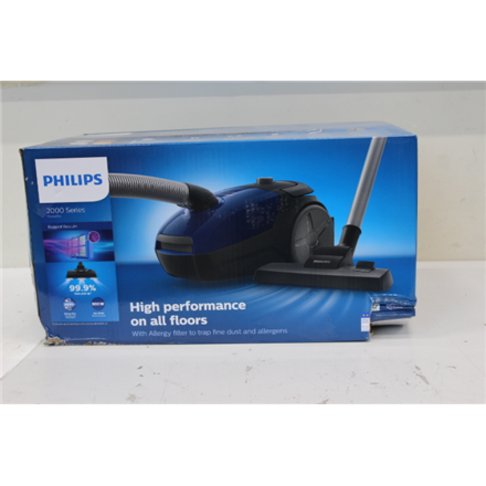 SALE OUT. Philips FC8240/09 Bagged vacuum cleaner, Blue/Black , Philips , Vacuum cleaner , FC8240/09 , Bagged , Power 900 W , Dust capacity 3 L , Blue/Black , DAMAGED PACKAGING