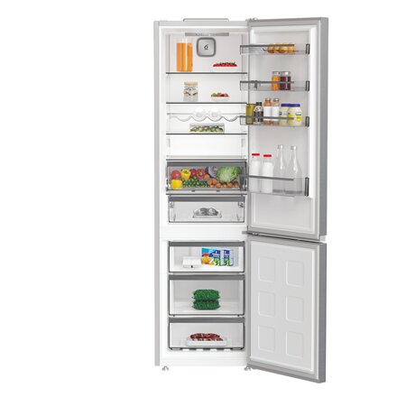 Whirlpool Refrigerator , WHK 25404 XP4E , Energy efficiency class E , Free standing , Combi , Height 203.5 cm , No Frost system , Fridge net capacity 249 L , Freezer net capacity 106 L , 37 dB , Silver