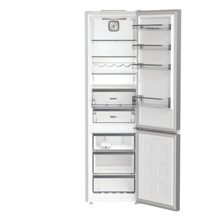 Whirlpool Refrigerator , WHK 25404 XP4E , Energy efficiency class E , Free standing , Combi , Height 203.5 cm , No Frost system , Fridge net capacity 249 L , Freezer net capacity 106 L , 37 dB , Silver
