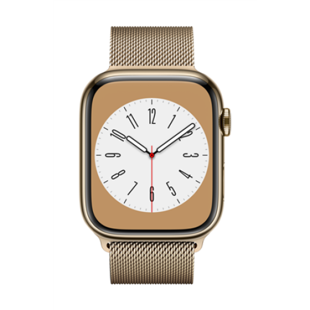Watch Series 8 GPS + Cellular , MNKQ3EL/A , Smart watches , GPS (satellite) , Retina LTPO OLED , Touchscreen , 45mm , Waterproof , Bluetooth , Wi-Fi , Gold