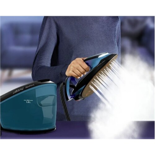 TEFAL Ironing System , SV8151 Express Vision , 2800 W , 1.8 L , 7 bar , Auto power off , Vertical steam function , Calc-clean function , Blue/Black