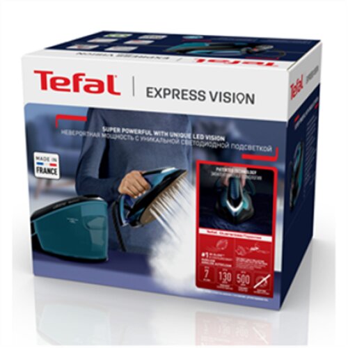 TEFAL Ironing System , SV8151 Express Vision , 2800 W , 1.8 L , 7 bar , Auto power off , Vertical steam function , Calc-clean function , Blue/Black