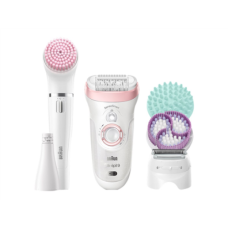 Braun , Silk-épil Beauty Set 9 9/985 BS , Epilator , Operating time (max) 50 min , Bulb lifetime (flashes) Not applicable , Number of power levels 2 , Wet & Dry , White/Rose