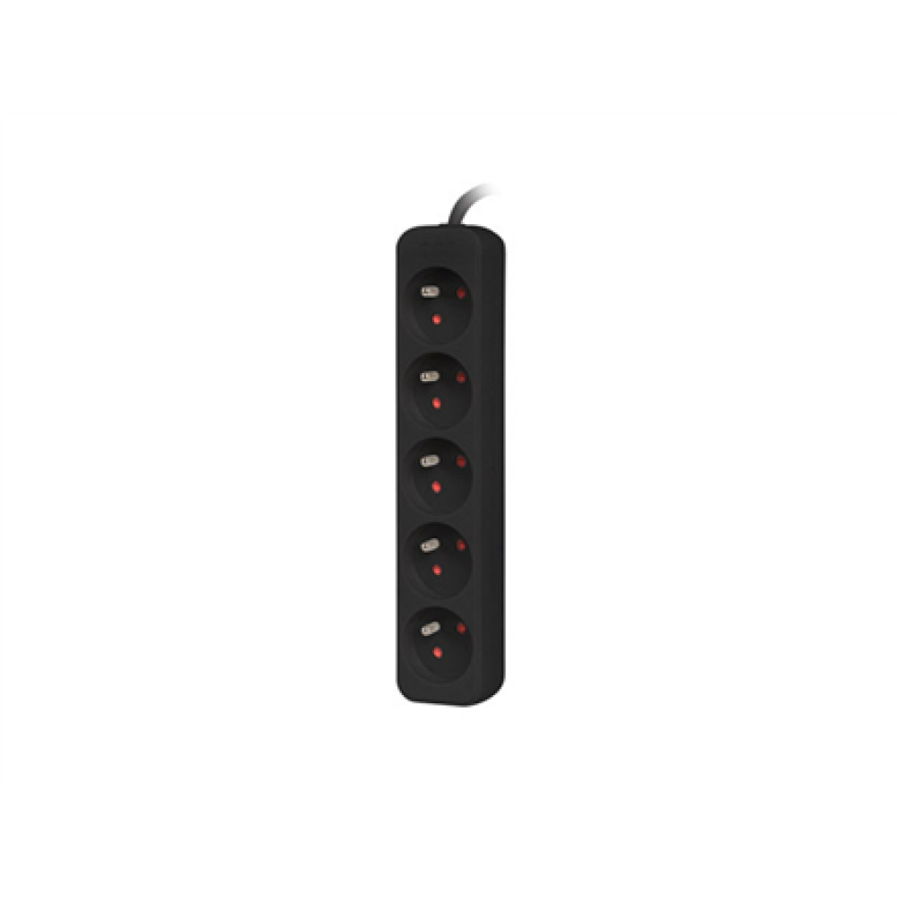 Lanberg Cable Power Strip, 5X French Outlets Quality-Grade Copper, 3 m , PS0-05E-0300-BK