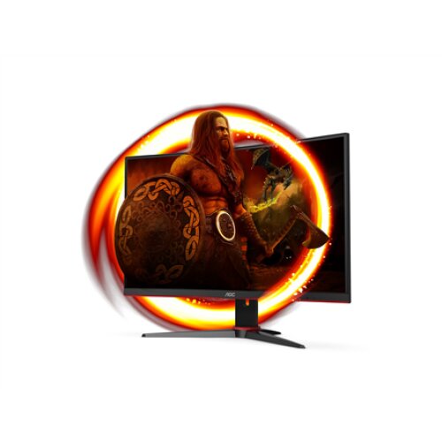 AOC , Curved Gaming Monitor , C24G2AE/BK , 23.6 , VA , FHD , 16:9 , 165 Hz , 1 ms , 1920×1080 , 250 cd/m² , HDMI ports quantity 2 , Black/Red , Warranty 36 month(s)