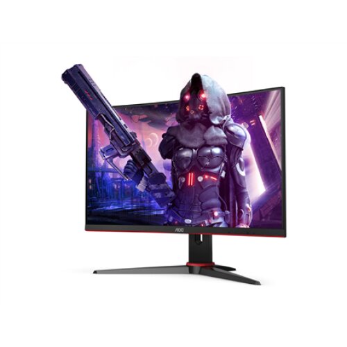 AOC , Curved Gaming Monitor , C24G2AE/BK , 23.6 , VA , FHD , 16:9 , 165 Hz , 1 ms , 1920×1080 , 250 cd/m² , HDMI ports quantity 2 , Black/Red , Warranty 36 month(s)