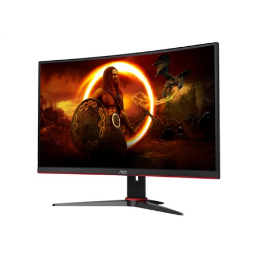 AOC , Curved Gaming Monitor , C24G2AE/BK , 23.6 , VA , FHD , 16:9 , 165 Hz , 1 ms , 1920×1080 , 250 cd/m² , HDMI ports quantity 2 , Black/Red , Warranty 36 month(s)