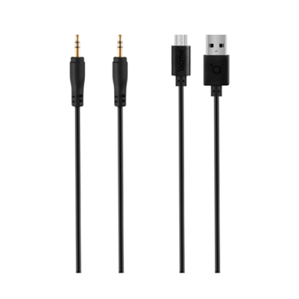 Acme , 6 month(s) , Micro USB, 5 V DC , BH203_T , Built-in microphone , 3.5 mm , Black